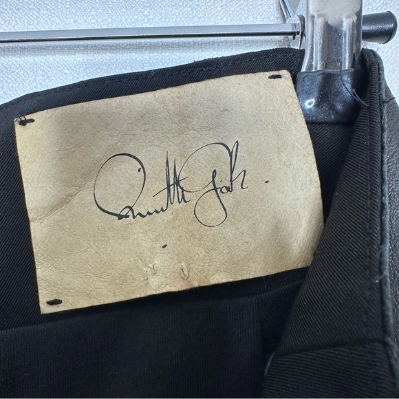 Annette Gortz midi maxi skirt neutral virgin wool leather lagenlook minimalist - Picture 7 of 10